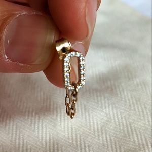 Anthropologie gold chain huggies earrings - EUC!